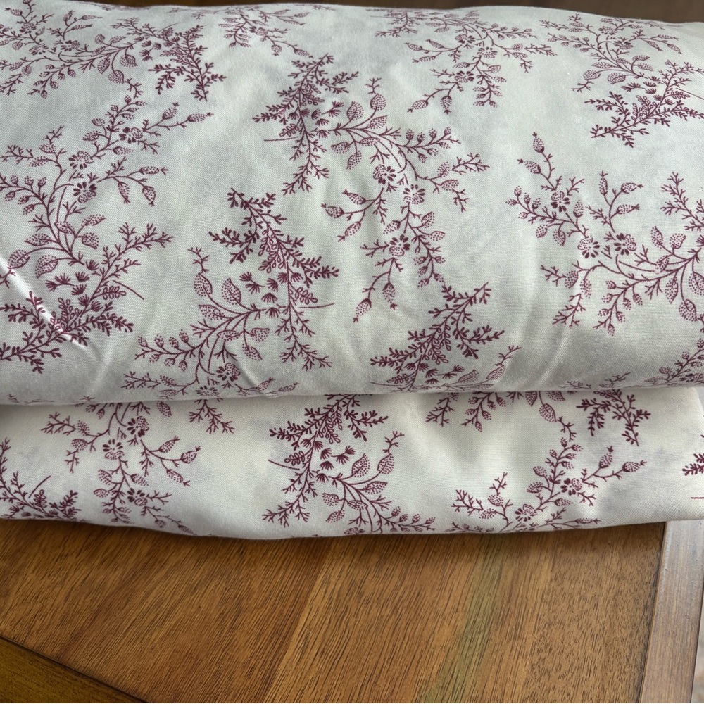 JCPenney White and Purple Floral Sheet Set